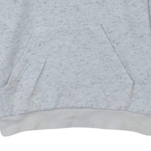 Adidas Boys Grey Pullover Hoodie Size 13-14 Years Regular Fit Logo Print