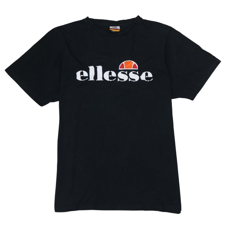 Ellesse Womens Black Logo T-Shirt Size 14 Casual Short Sleeve