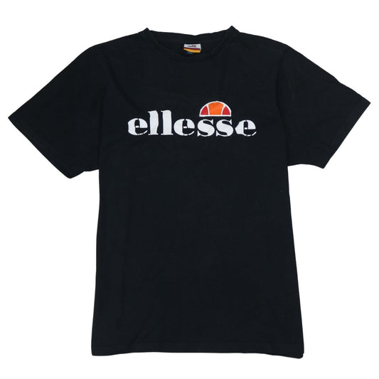 Ellesse Womens Black Logo T-Shirt Size 14 Casual Short Sleeve