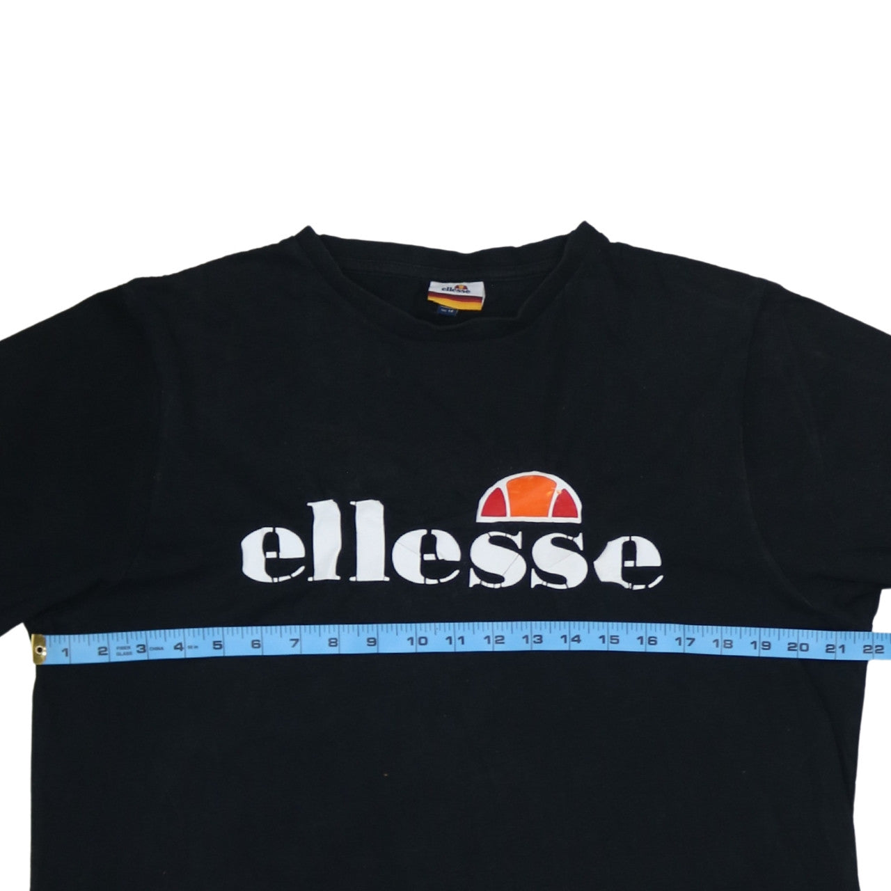 Ellesse Womens Black Logo T-Shirt Size 14 Casual Short Sleeve