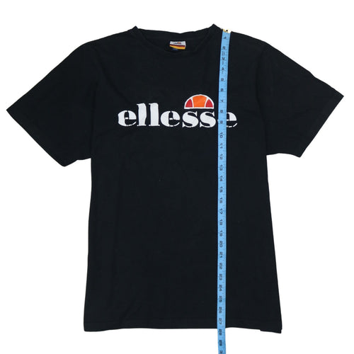 Ellesse Womens Black Logo T-Shirt Size 14 Casual Short Sleeve