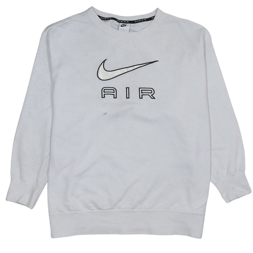 Nike Air White Women's 1X Pullover Sweatshirt with Logo Print