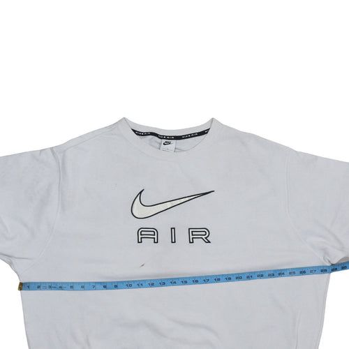 Nike Air White Women's 1X Pullover Sweatshirt with Logo Print