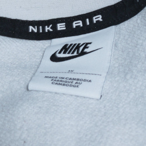 Nike Air White Women's 1X Pullover Sweatshirt with Logo Print