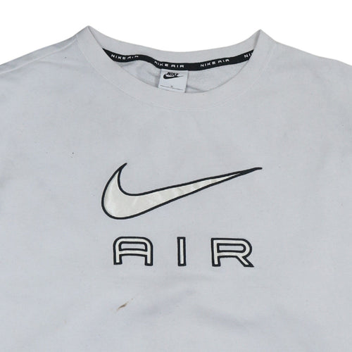 Nike Air White Women's 1X Pullover Sweatshirt with Logo Print