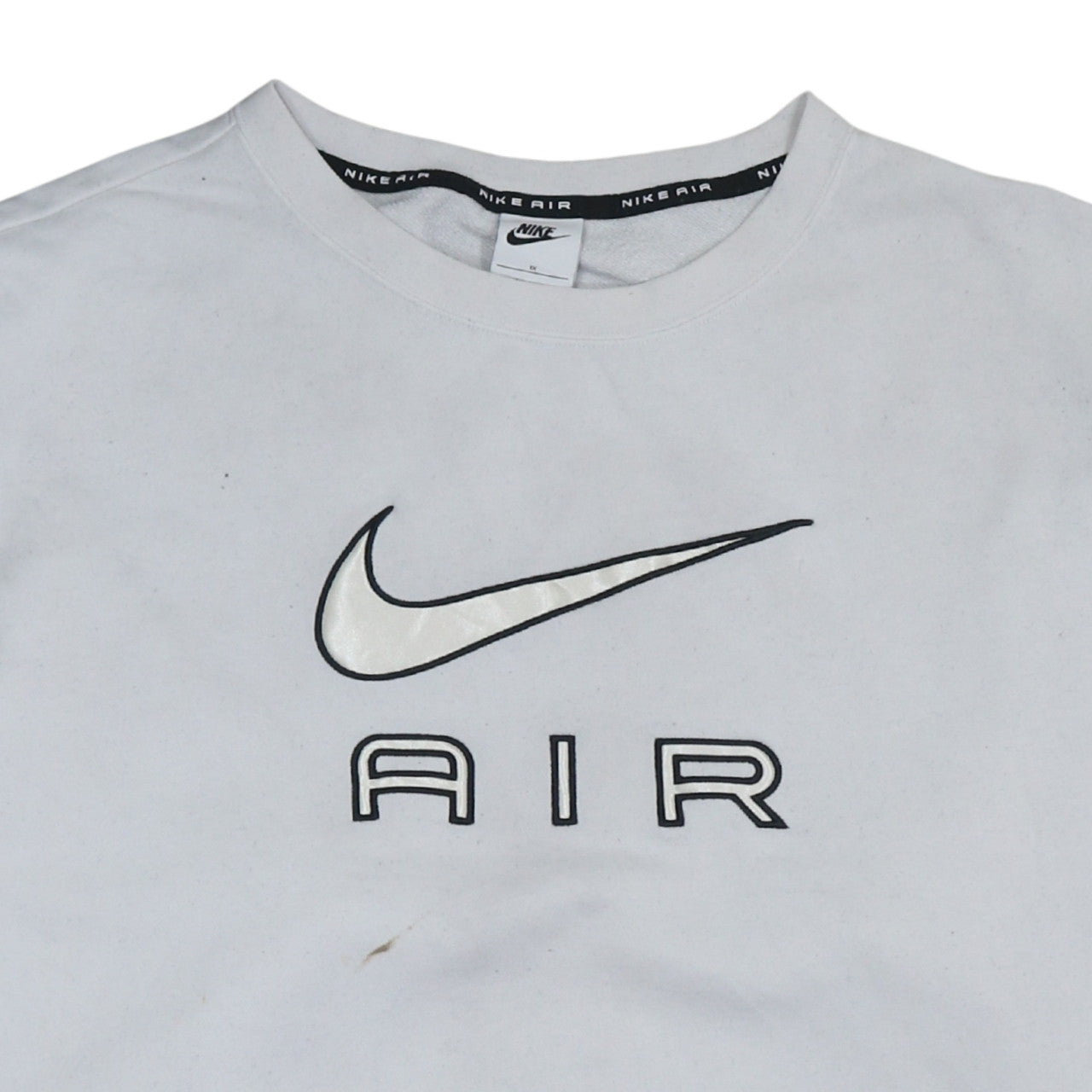 Nike Air White Women's 1X Pullover Sweatshirt with Logo Print