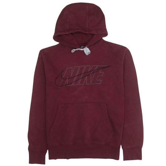 Nike Men’s Red Pullover Hoodie M Regular Fit Sportswear