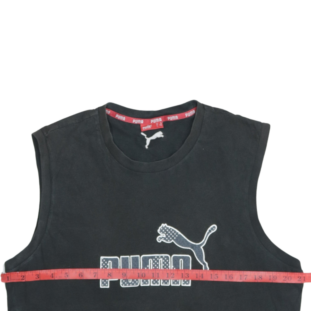 Puma Men's Black XL Sleeveless Logo Tank Top Gym Training Jersey