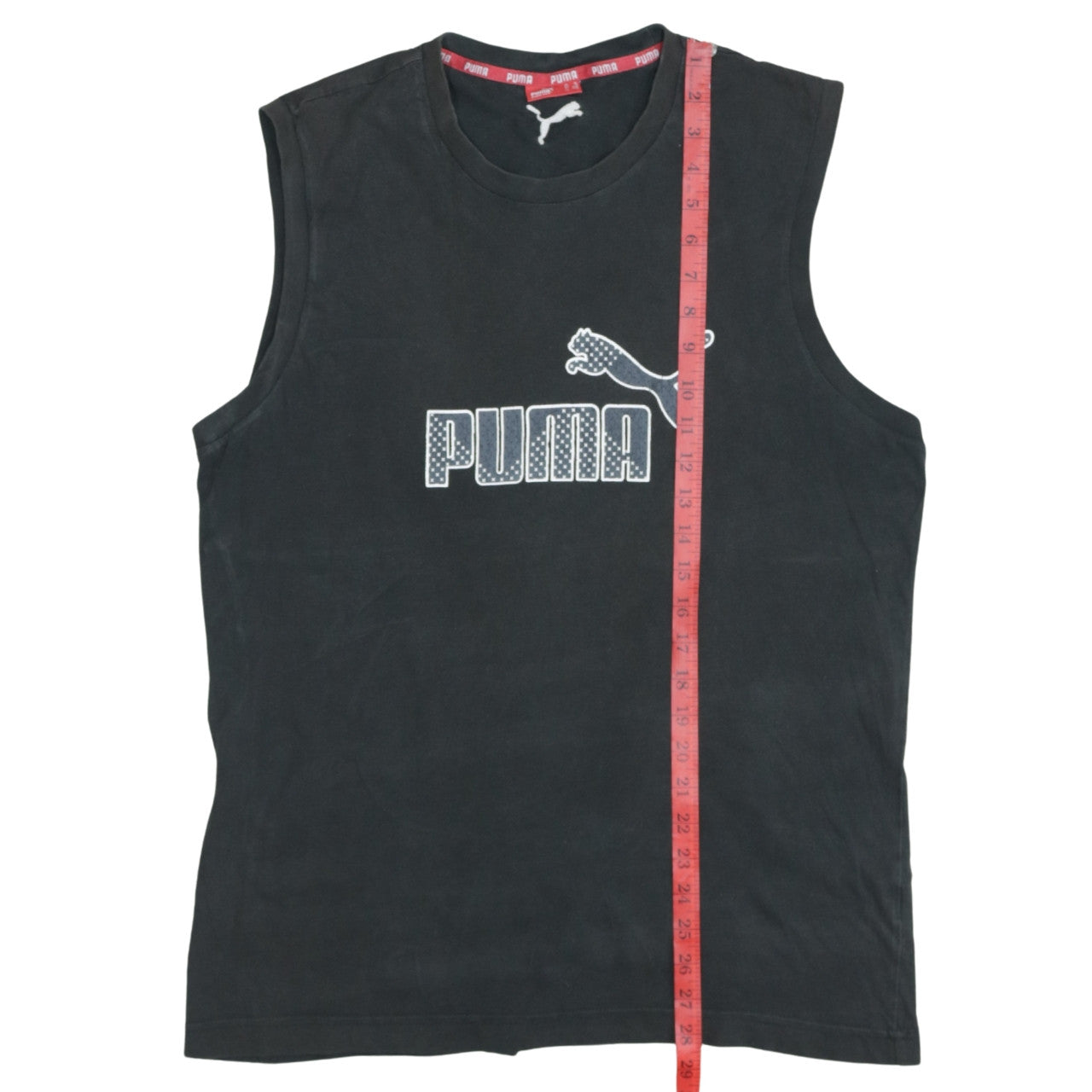Puma Men's Black XL Sleeveless Logo Tank Top Gym Training Jersey