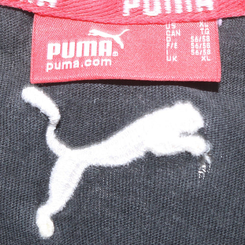 Puma Men's Black XL Sleeveless Logo Tank Top Gym Training Jersey