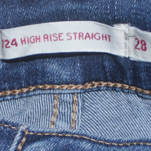 Levi's 724 High Rise Straight Blue Denim Women's Jeans Size 28