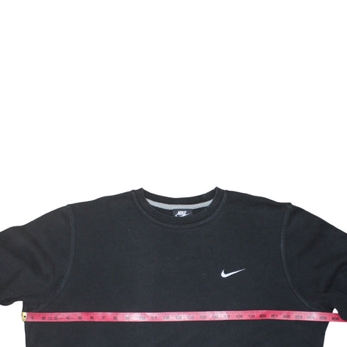 Nike Men's Black XL Pullover Crew Neck Sweatshirt Logo Cotton Blend