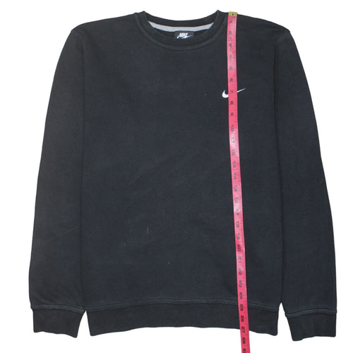 Nike Men's Black XL Pullover Crew Neck Sweatshirt Logo Cotton Blend