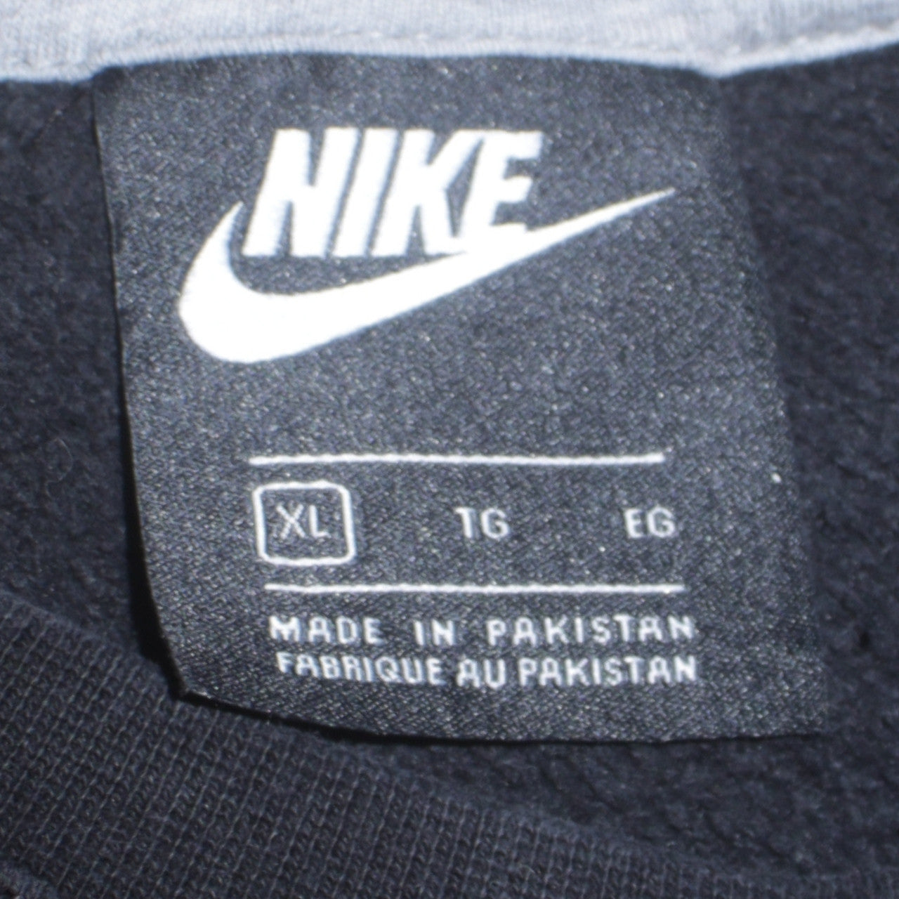 Nike Men's Black XL Pullover Crew Neck Sweatshirt Logo Cotton Blend