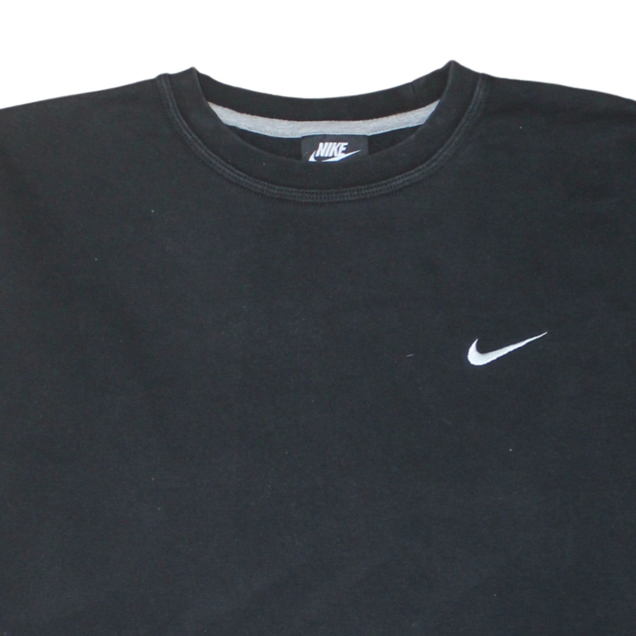 Nike Men's Black XL Pullover Crew Neck Sweatshirt Logo Cotton Blend