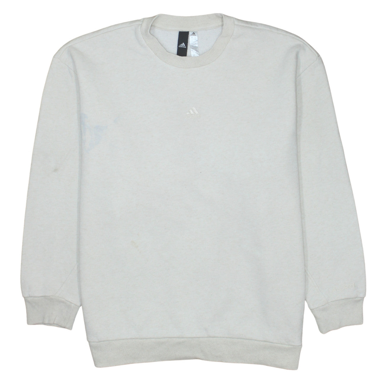 Adidas Women Beige Crew Neck Pullover Sweatshirt XS