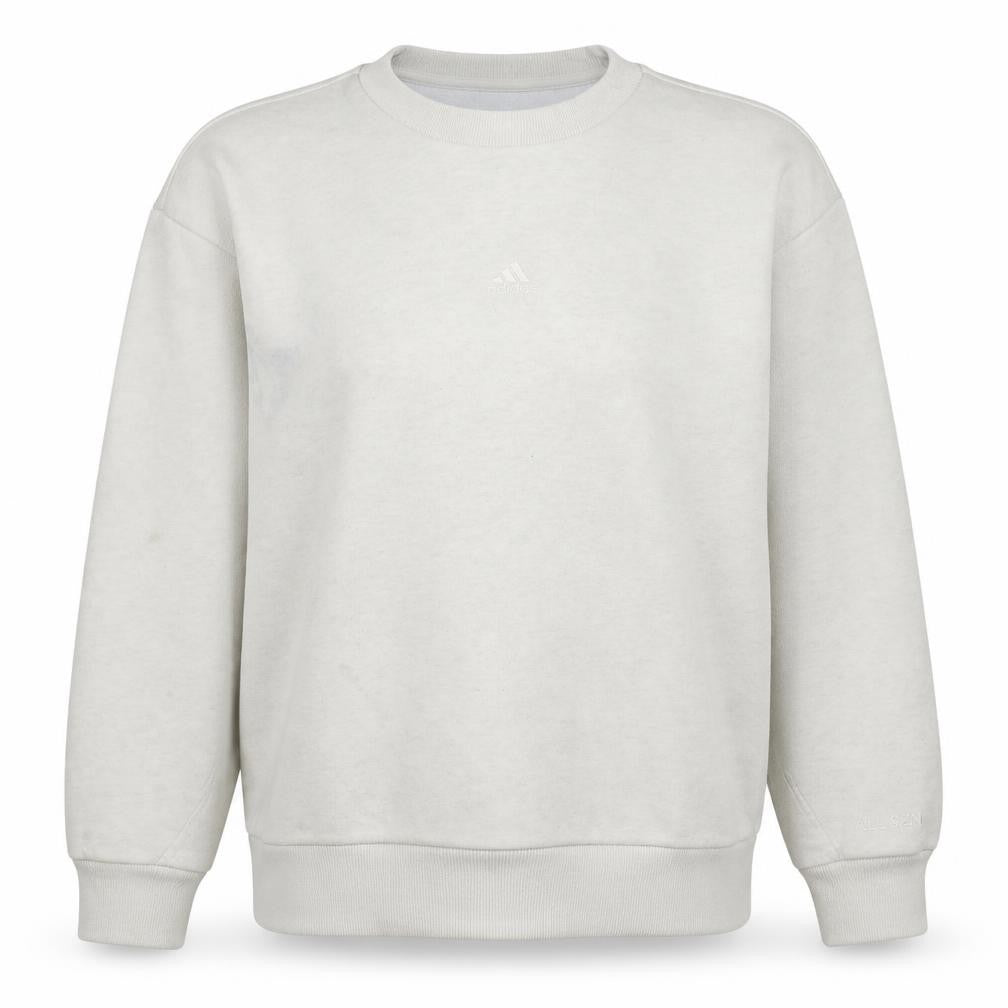 Front view of Adidas Women Beige Crew Neck Pullover Sweatshirt XS