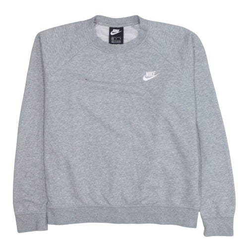 Nike Women Grey Crew Neck Pullover Sweatshirt M