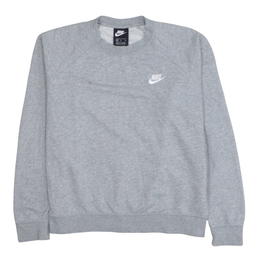 Nike Women Grey Crew Neck Pullover Sweatshirt M