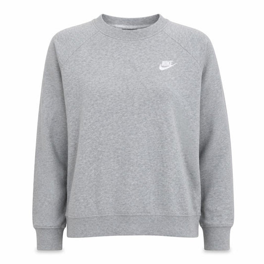 Front view of Nike Women Grey Crew Neck Pullover Sweatshirt M