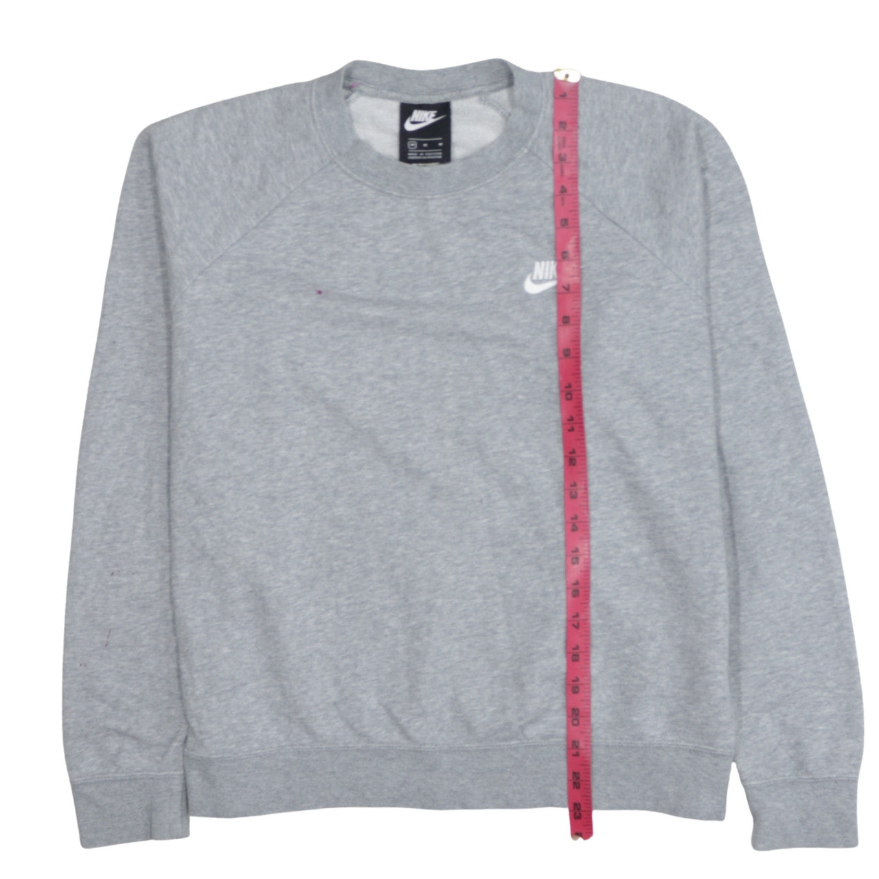 Nike Women Grey Crew Neck Pullover Sweatshirt M