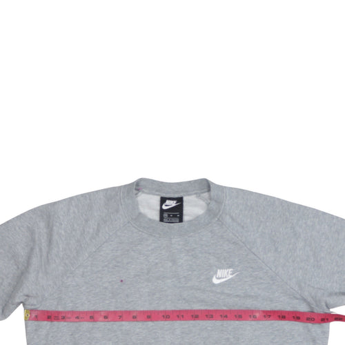 Nike Women Grey Crew Neck Pullover Sweatshirt M