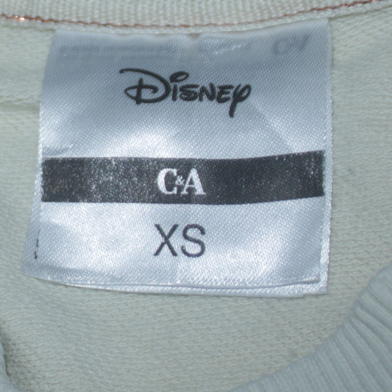 Disney C&A Women White XS Pullover Sweatshirt Mickey Mouse Print