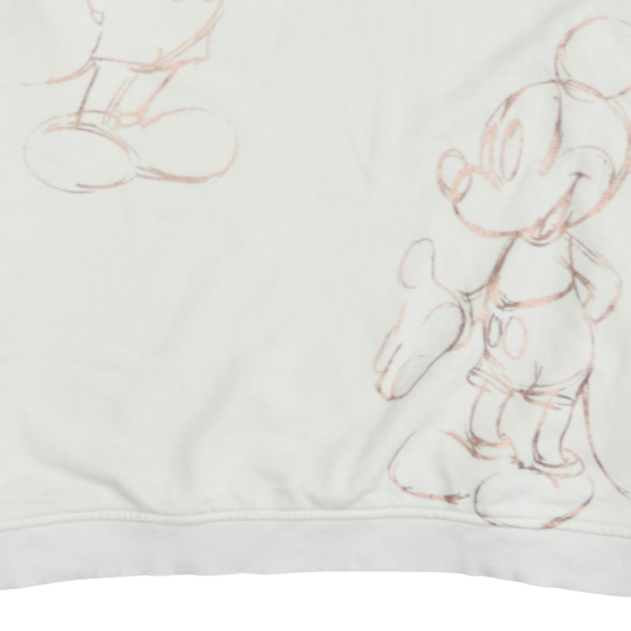 Disney C&A Women White XS Pullover Sweatshirt Mickey Mouse Print
