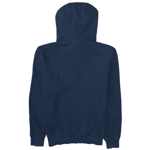 The North Face Men's Blue Pullover Hoodie L Logo Fleece Cotton