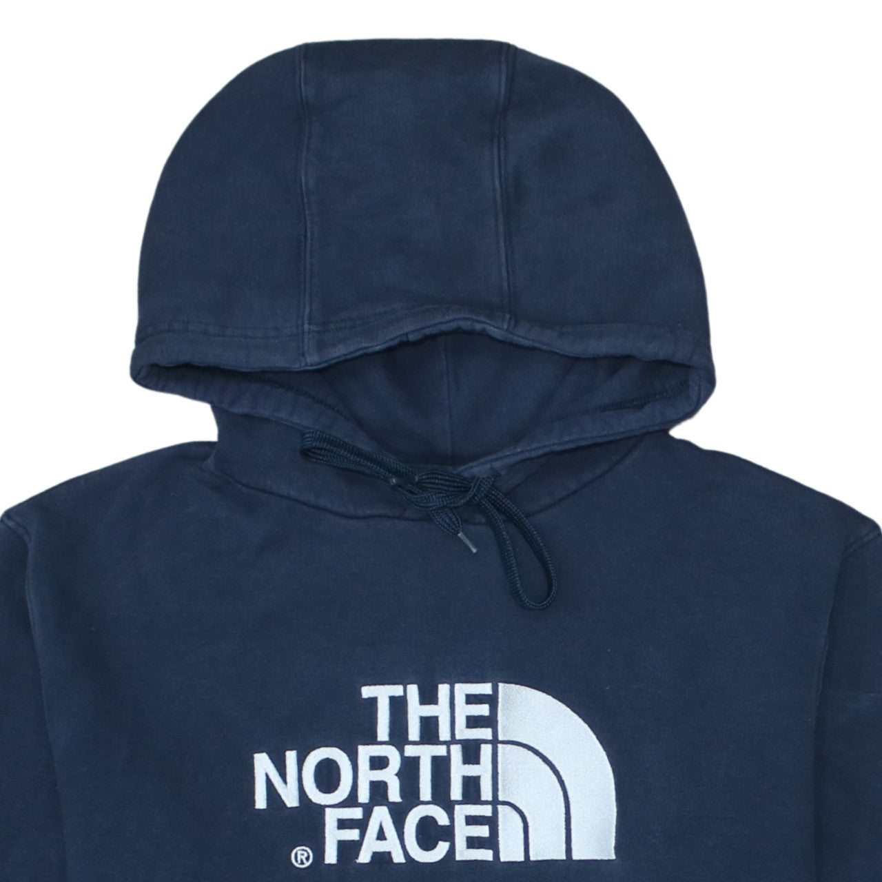 The North Face Men's Blue Pullover Hoodie L Logo Fleece Cotton