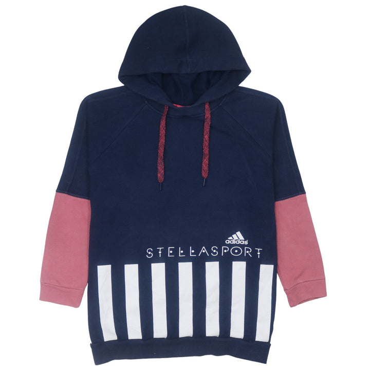 Adidas StellaSport Women's Navy & Pink Pullover Hoodie Size 16-18