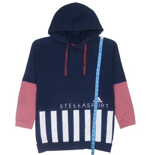 Adidas StellaSport Women's Navy & Pink Pullover Hoodie Size 16-18