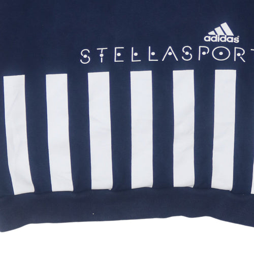 Adidas StellaSport Women's Navy & Pink Pullover Hoodie Size 16-18