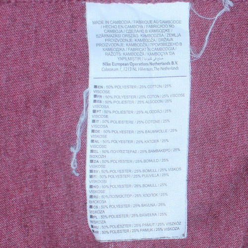 Nike Womens Burgundy Crew Neck Pullover Sweatshirt Size S