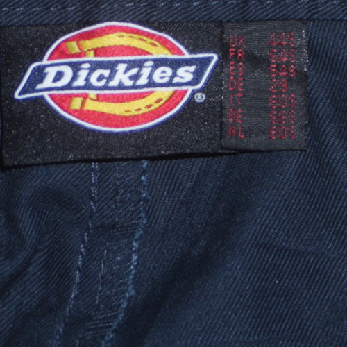 Dickies Men's Blue Cargo Workwear Trousers Size 44 Regular Polyester Cotton