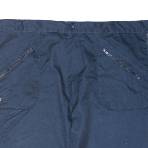 Dickies Men's Blue Cargo Workwear Trousers Size 44 Regular Polyester Cotton