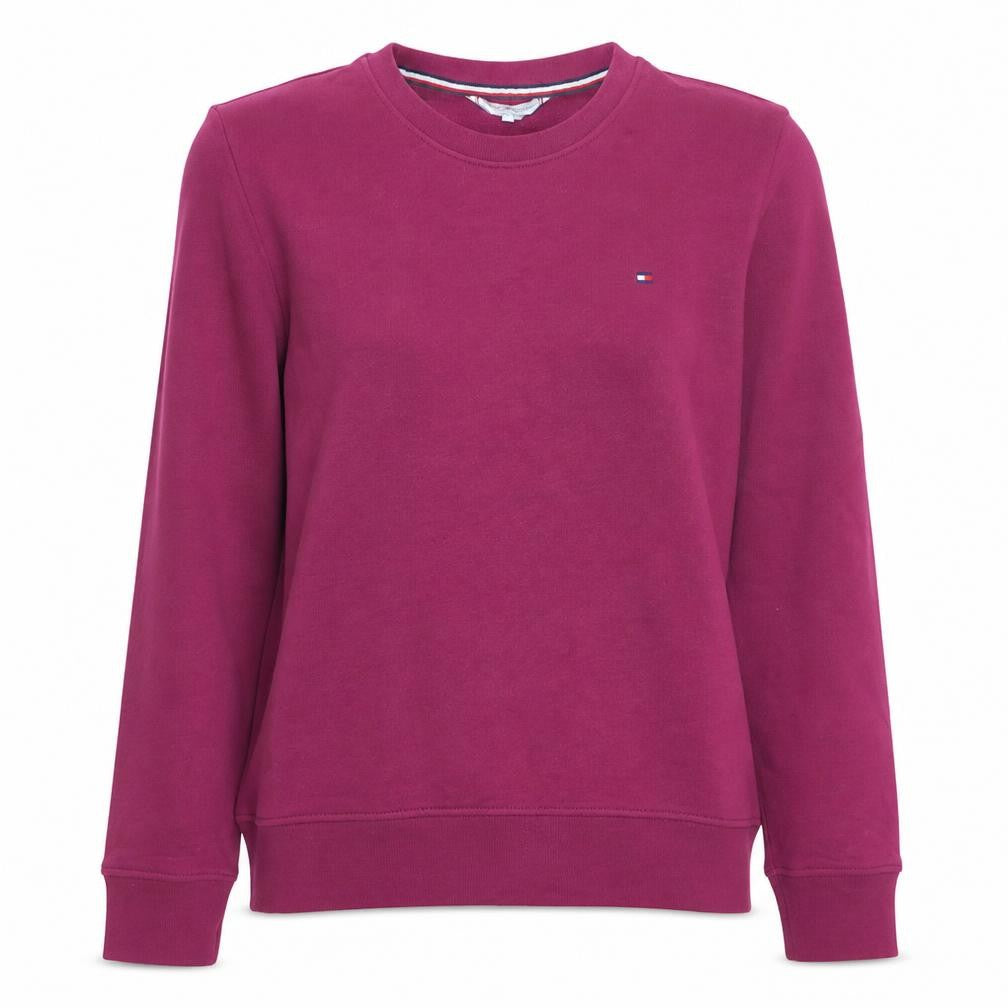 Tommy Hilfiger Womens Burgundy Cotton Sweatshirt M Relaxed Fit