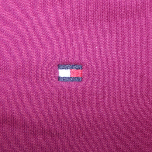 Tommy Hilfiger Womens Burgundy Cotton Sweatshirt M Relaxed Fit