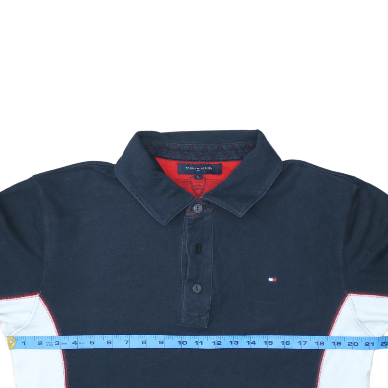 Tommy Hilfiger Men’s Blue Long Sleeve Ski Polo L