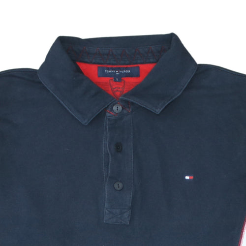 Tommy Hilfiger Men’s Blue Long Sleeve Ski Polo L