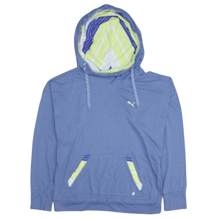 Puma Women Blue Pullover Hoodie UK 14 Leisure Sportswear