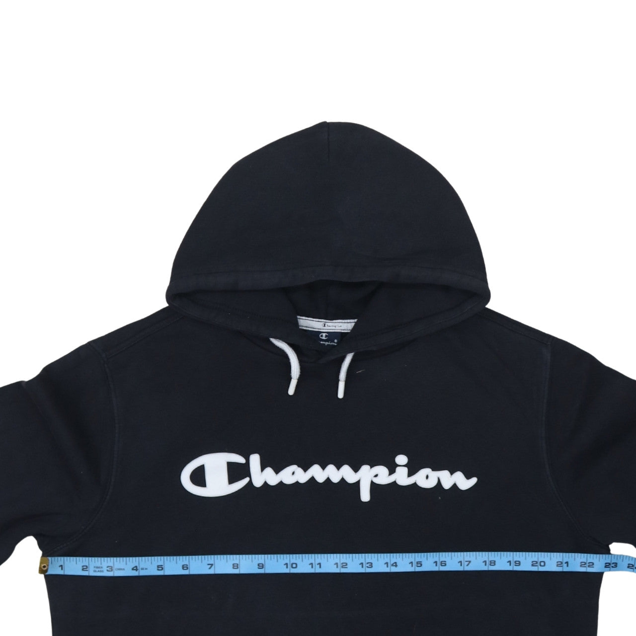 Champion Men's Black Pullover Hoodie Medium Logo Fleece Sweatshirt