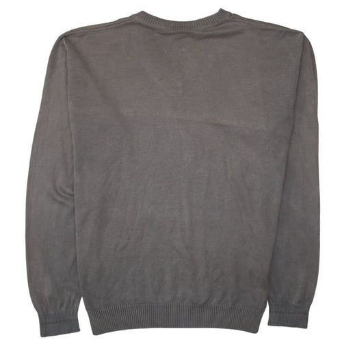 Lacoste Men Brown Cotton V-Neck Jumper Size XL