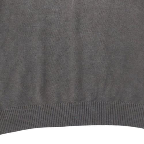 Lacoste Men Brown Cotton V-Neck Jumper Size XL