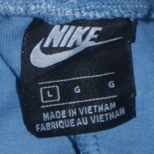 Nike Men's Blue Jogger Sweatpants L Elastic Waist Comfort Fit