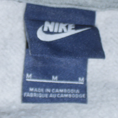 Nike Men's Grey Pullover Hoodie Size M Fleece Sportswear