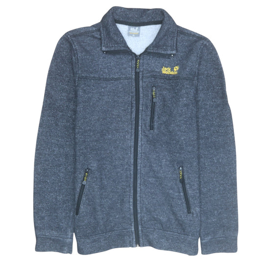 Jack Wolfskin Men's Grey XL Fleece Outdoor Full Zip Jacket