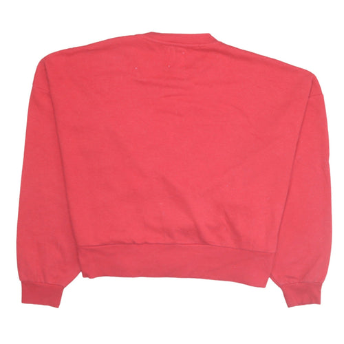 Disney Mickey & Friends Red Sweatshirt Women L Pullover Crew Neck