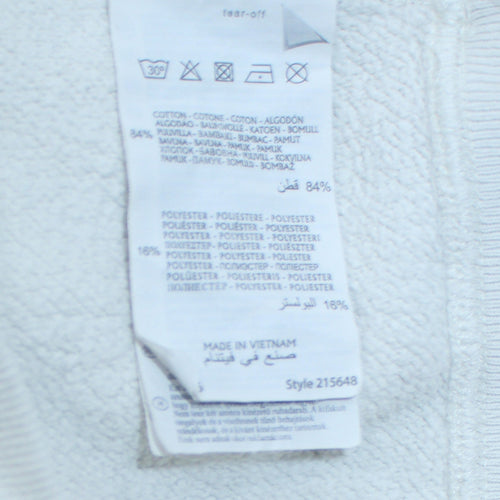 Champion Men's White Medium Crew Neck Pullover Sweatshirt