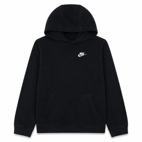 Nike Boys Black Pullover Hoodie XL 158-170cm Cotton Blend Logo Sweatshirt
